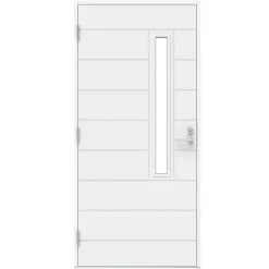 Ulko-ovi Pihla Vieno S10, 9-10x21, valkoinen