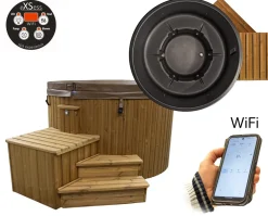 Ulkoporeallas SpaDealers TopSpa xs Wifi 6 hlöä brown/graphite black