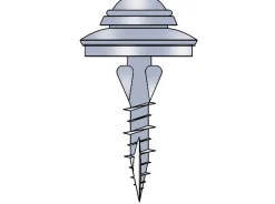 Valokateruuvi Keraplast 4,8 x 32 mm rst, 100 kpl, aluslevyllä