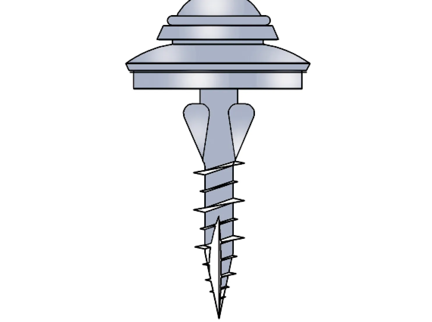 Valokateruuvi Keraplast 4,8 x 32 mm rst, 100 kpl, aluslevyllä