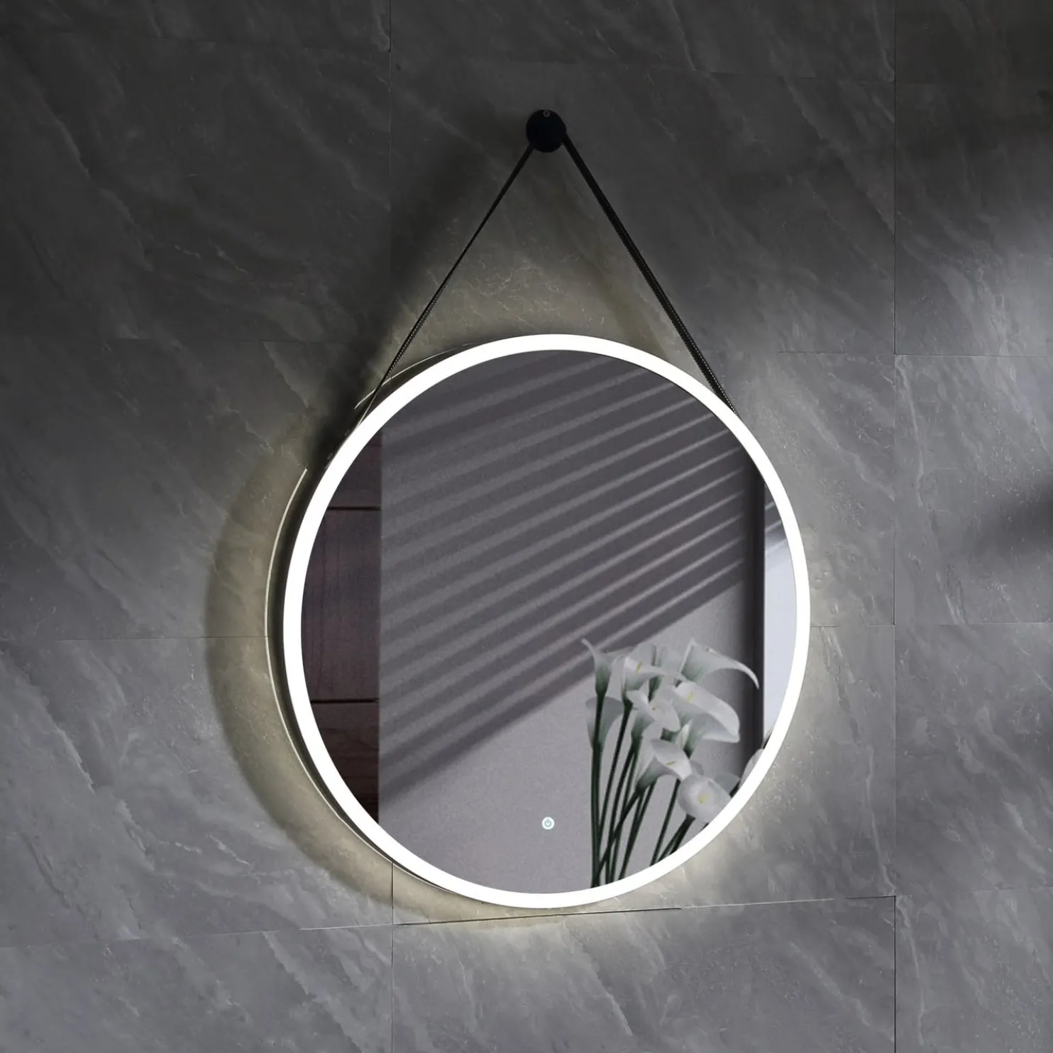Valopeili Bathlife Glimma Ø800 mm virtakytkimellä