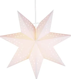 Valotähti Star Trading Bobo, 34cm, paperi, valkoinen