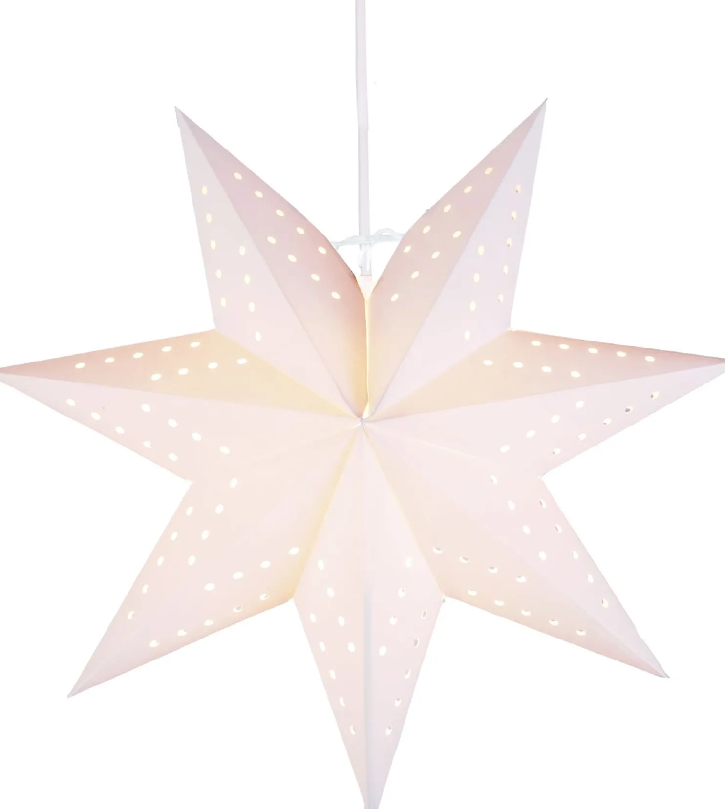 Valotähti Star Trading Bobo, 34cm, paperi, valkoinen