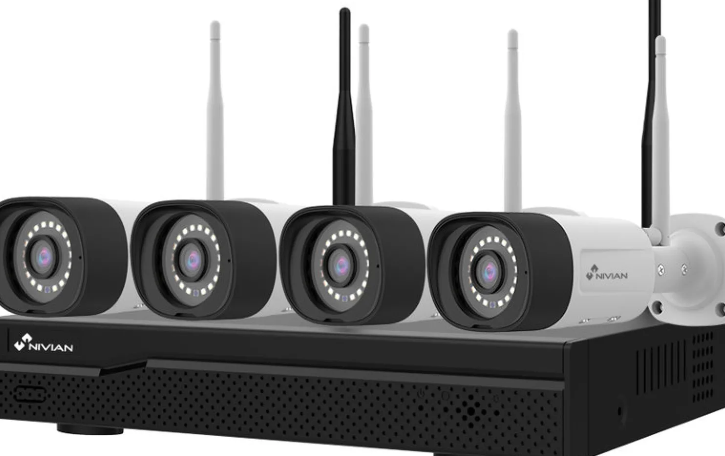 Valvontakamerapaketti Celotron Nivian Professional, 4x3MP kameraa, 10 kanavaa, langaton, yönäkö