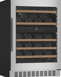 Viinikaappi mQuvée WineCave 780 60D WCD60S-780, 59.5cm, 2 lämpötila-aluetta, integroitava, teräs