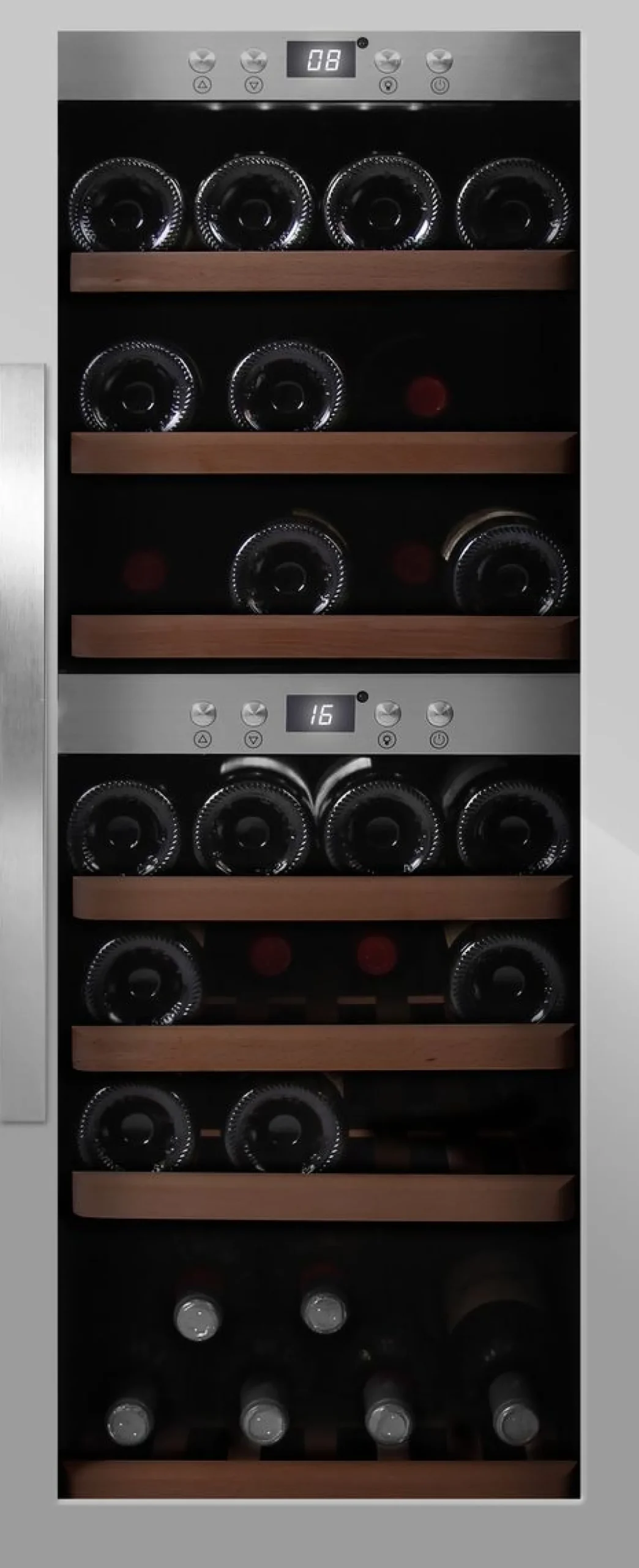 Viinikaappi mQuvée WineExpert 38 SW-38S, 39.5cm, 2 lämpötila-aluetta, vapaasti seisova, teräs