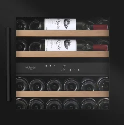 Viinikaappi mQuvée WineKeeper 25D WKD25AB, 59cm, 2 lämpötila-aluetta, integroitava, musta