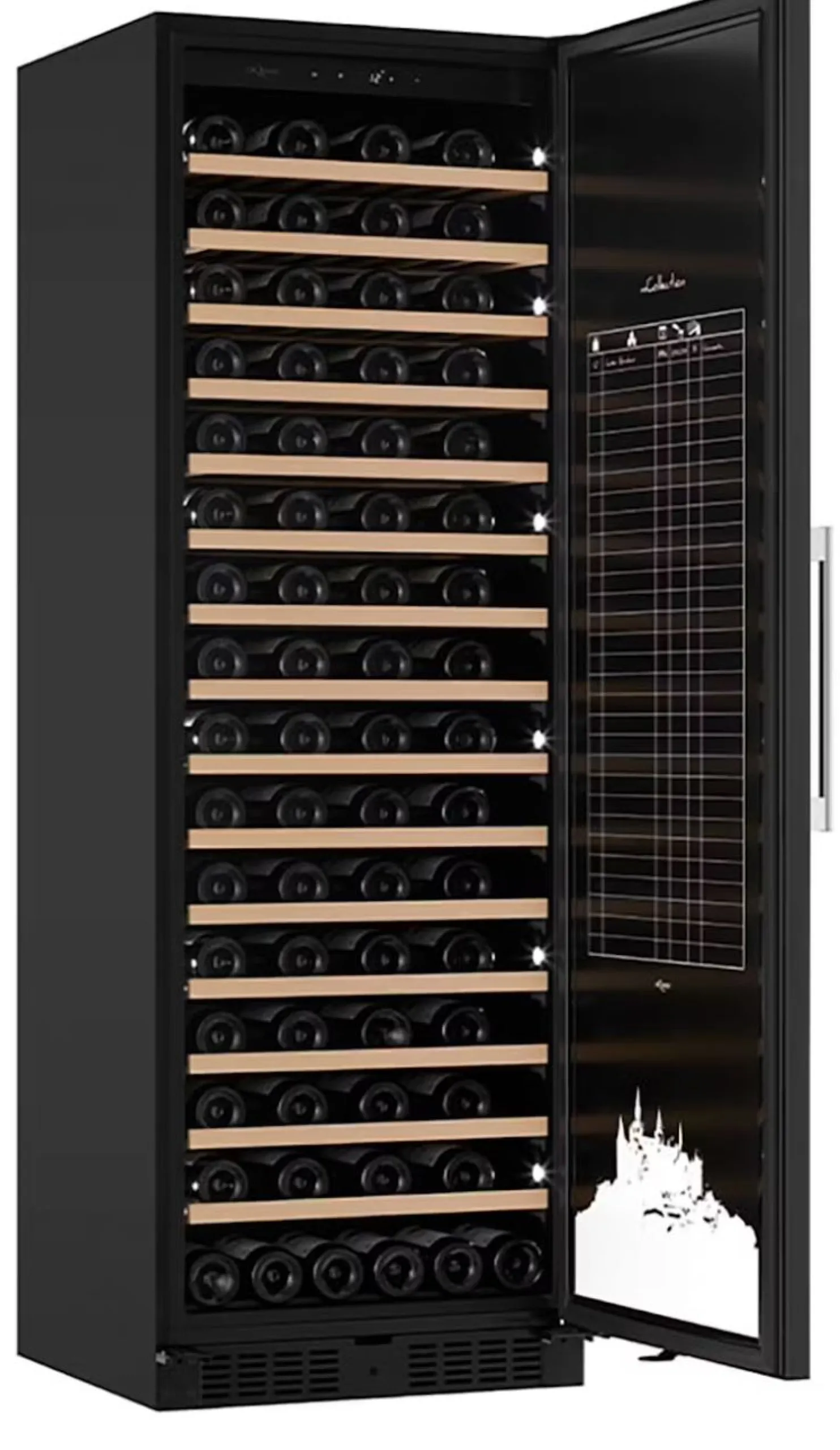 Viinikaappi mQuvée WineStore 177, 59.5cm, 1 lämpötila-alue, integroitava, musta