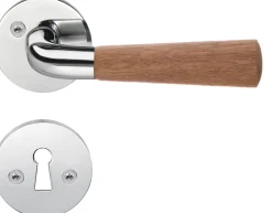 Väliovenpainike Beslagsboden Design B875EKN avainkilvellä kiillotettu kromi/tammi