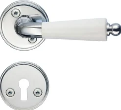 Väliovenpainike Smedbo Sparpack B279XKNS sis. avainkilven kiillotettu kromi/valkoinen