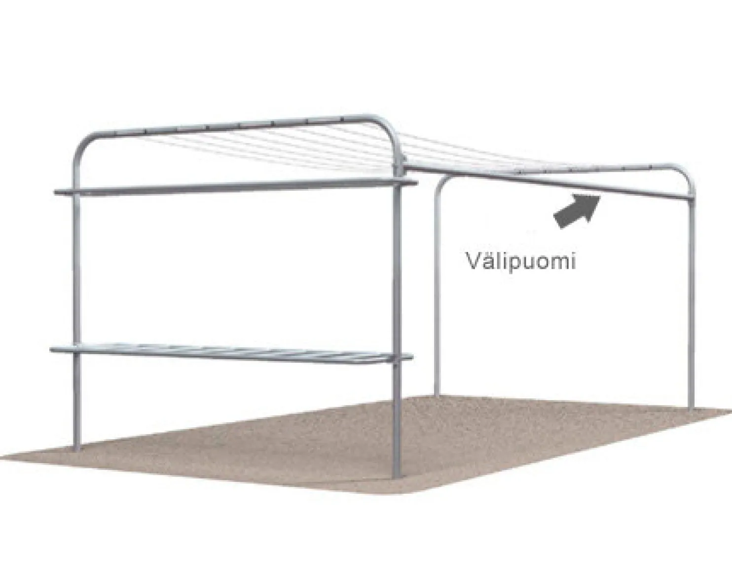 Välipuomi Markki 0063 telineeseen tummanharmaa