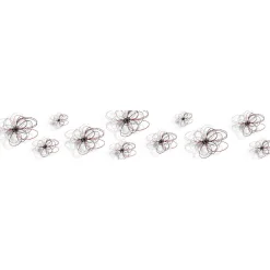 Välitilatarra Dimex Red-Black Flowers 180-350x60cm