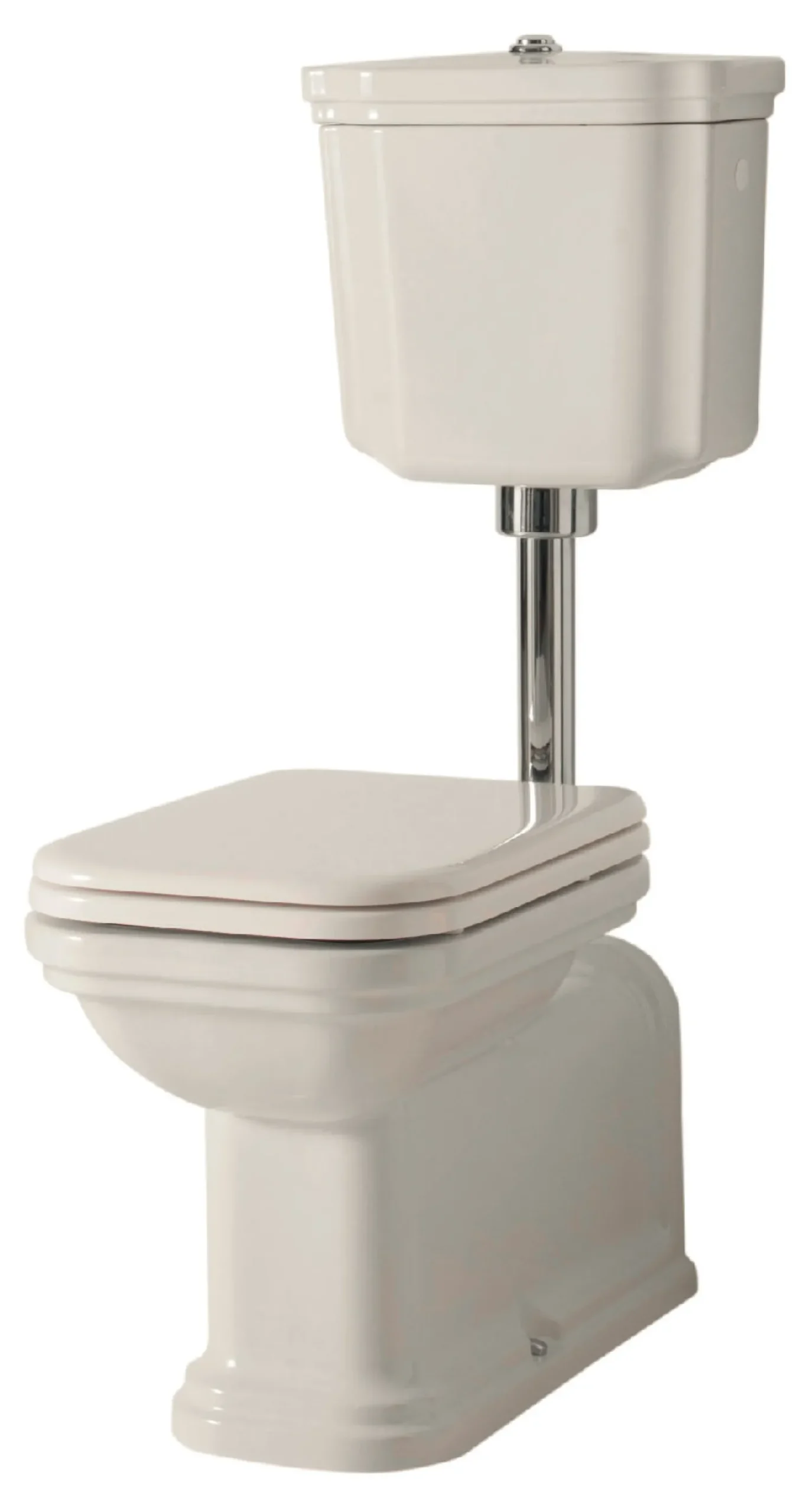 WC-istuin Kerasan Waldorf 2 keraamisella alasäiliöllä kromi