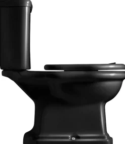 WC-istuin Lavabo Retro Monoblocco, P-lukko, musta