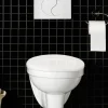 WC-ryhmä Hafa Wall seinä-WC + kansi + painike + huuhtelujärjestelmä kromi