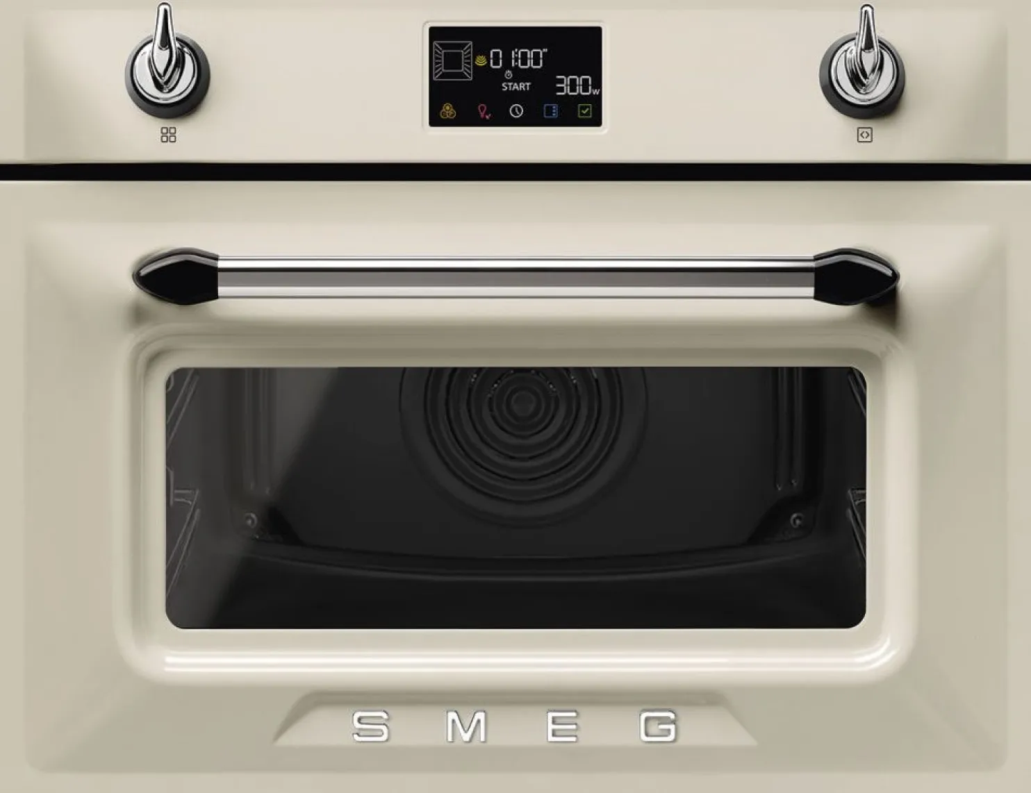 Yhdistelmämikroaaltouuni Smeg SO4902M1P 60cm beige